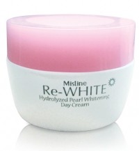 Дневной отбеливающий крем для лица с жемчугом (Mistine Re-white Hydrolyzed Pearl Whitening Day Cream)