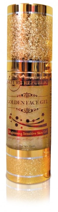 Осветляющий золотой гель для лица с коллагеном (Nature Republic Golden Face Gel)